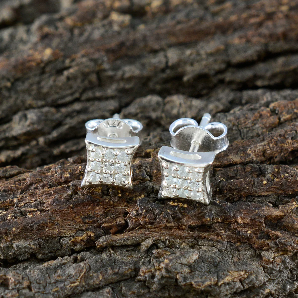 Blue Topaz Egyptian Victoria multiple Stud Blue 925 Sterling Silver Earring - Image 4
