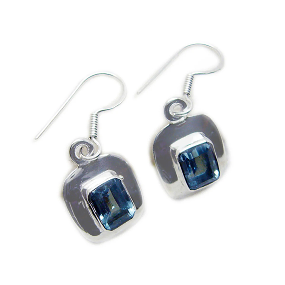 Blue Topaz Korean Antonia multiple Dangle Blue Sterling Silver Earring - Image 3
