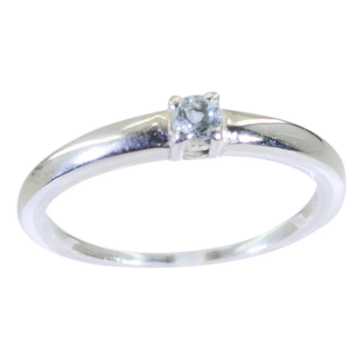 Blue Topaz Solitaire American 92.5 Silver Blue Gemstone Elegant Luxurious Ring Jewellery