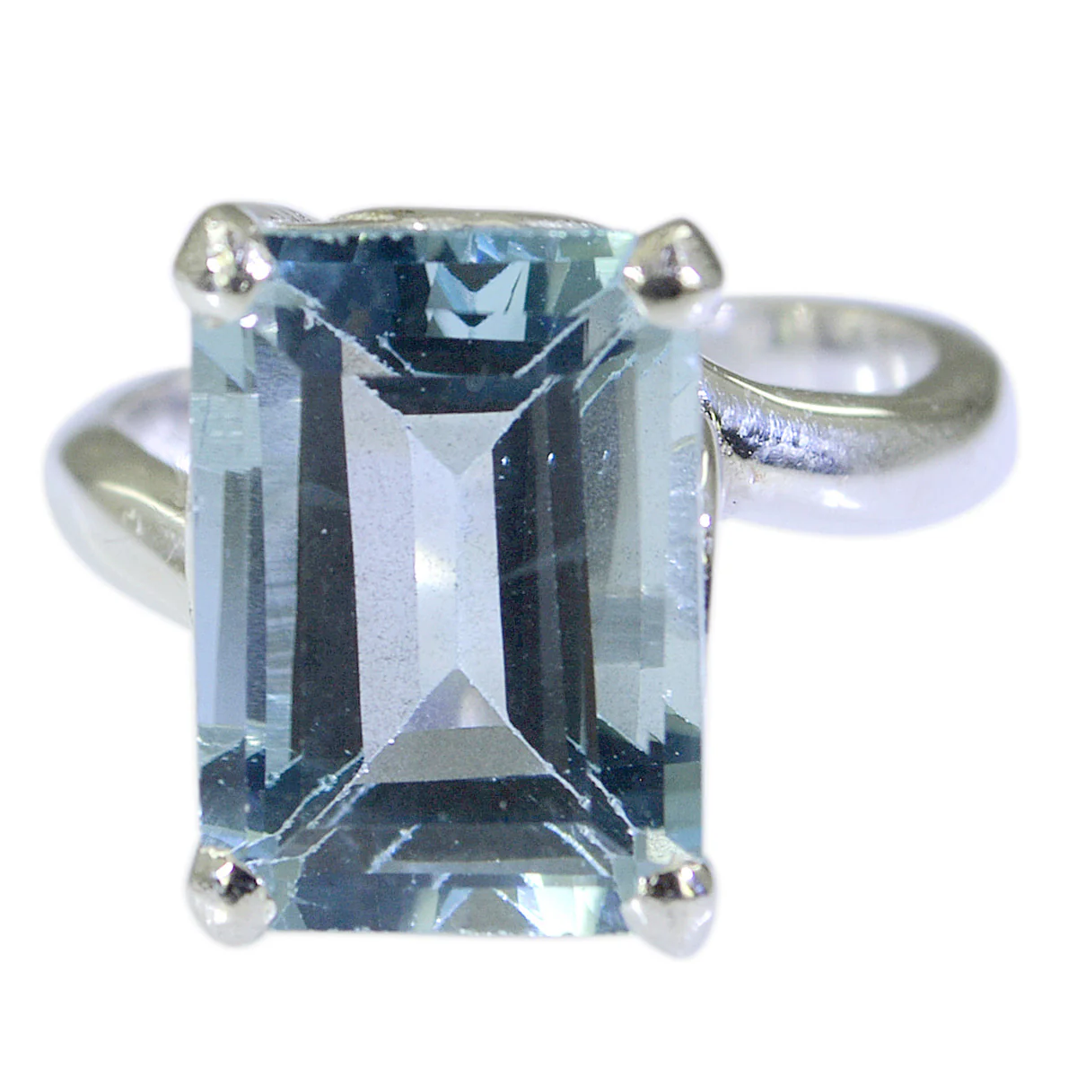 Blue Topaz Solitaire Moroccan Sterling Silver Blue Gemstones Mid-weight Fairytale Ring Jewelry