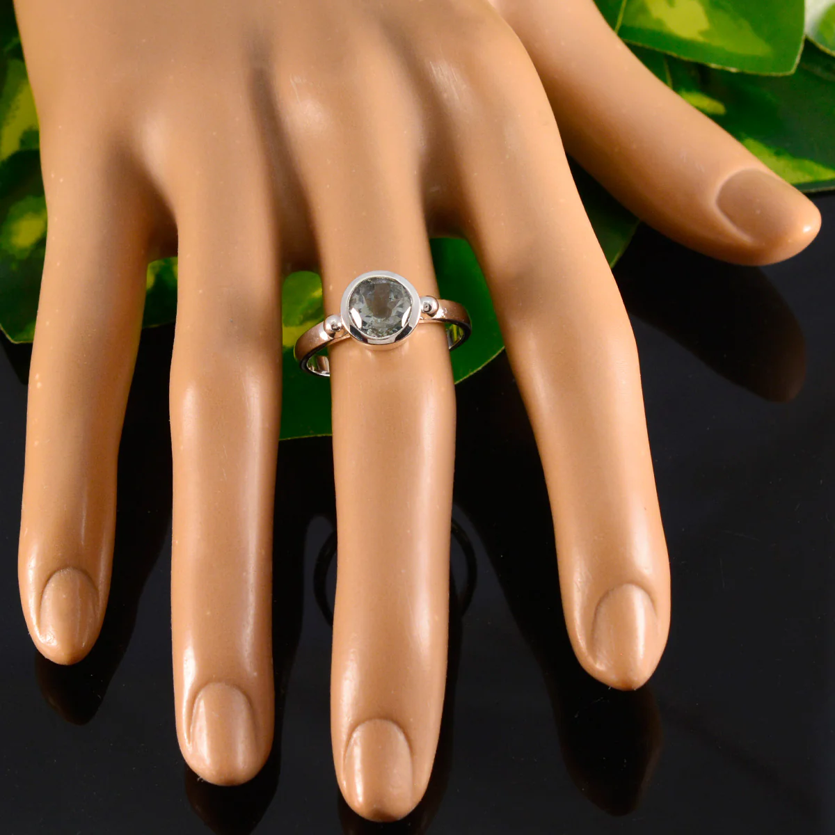 Blue Topaz Solitaire Russian 92.5 Silver Blue Gemstones Slim Fairytale Ring Jewellery - Image 5