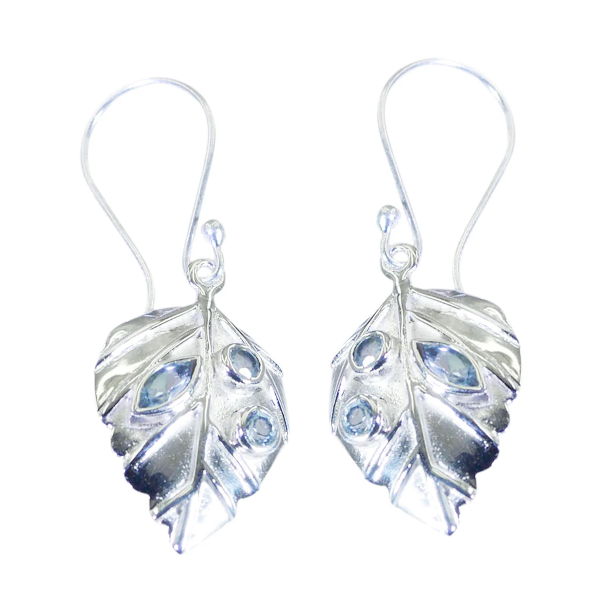 Blue topaz Turkish Eliza multiple Dangle Blue Sterling Silver Earring