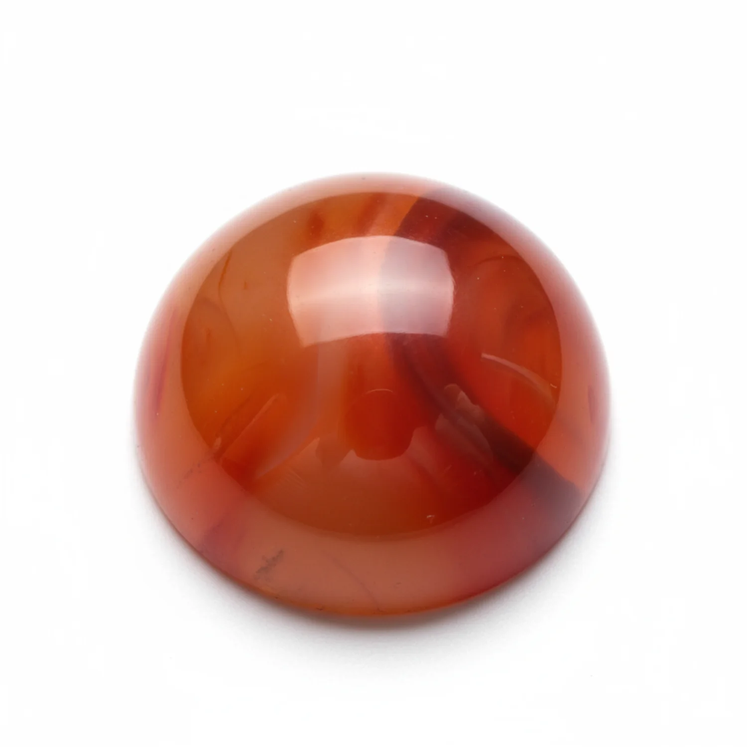 Carnelian 1PC Large 10x10 MM Round Cabochon Red Luster semi Precious Precious Gemstone - Image 2
