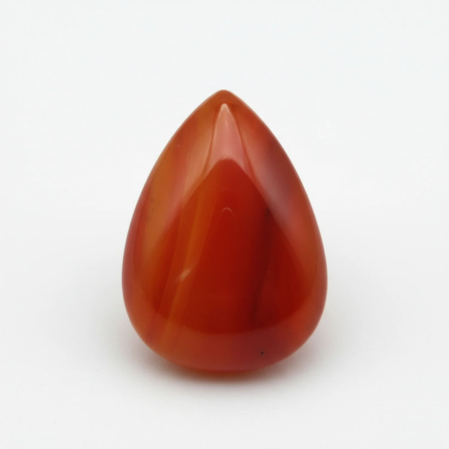 Carnelian 1PC Large 9x11 MM Pear Cabochon Red Natural semi Precious Loose Gemstone - Image 2