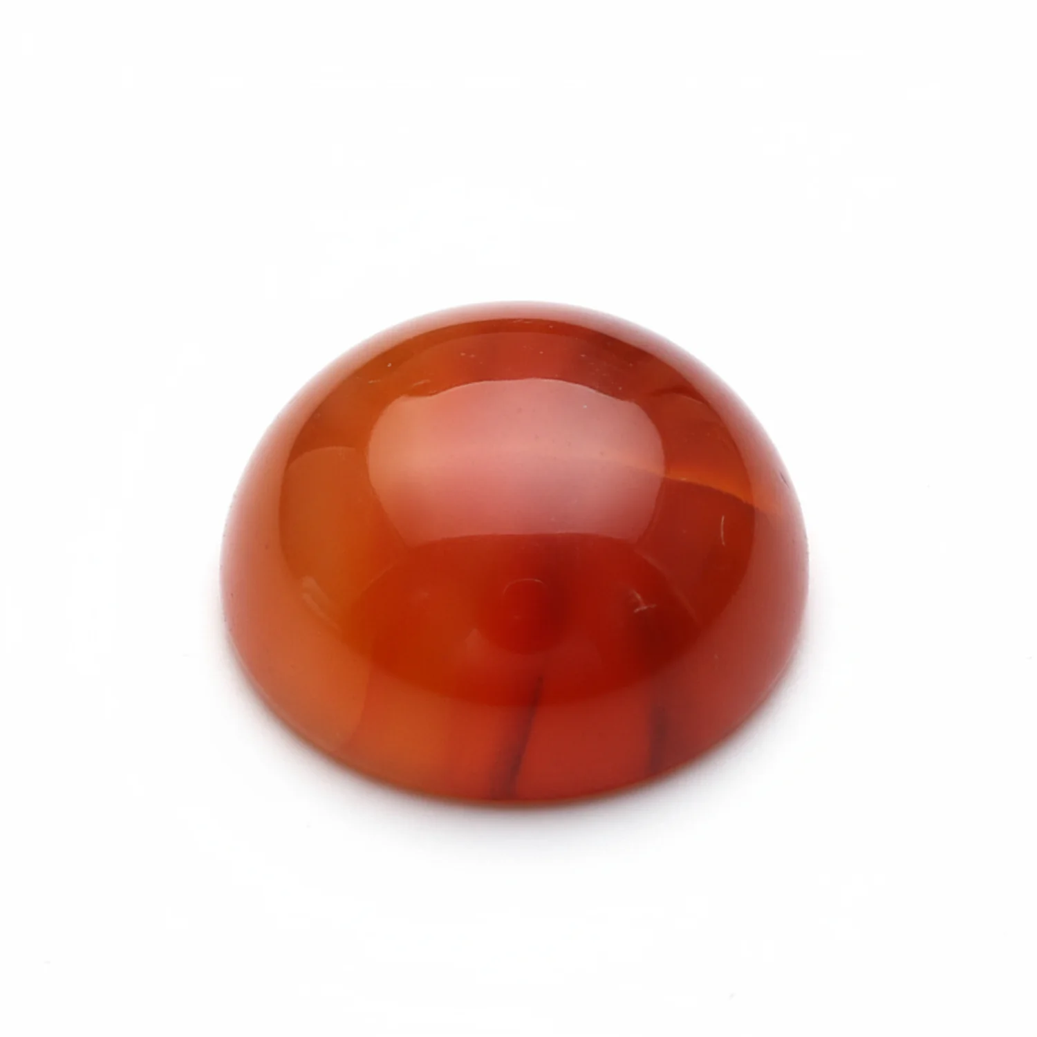 Carnelian 1PC Small 7x7 MM Round Cabochon Red Sparkling semi Precious Loose Gemstone