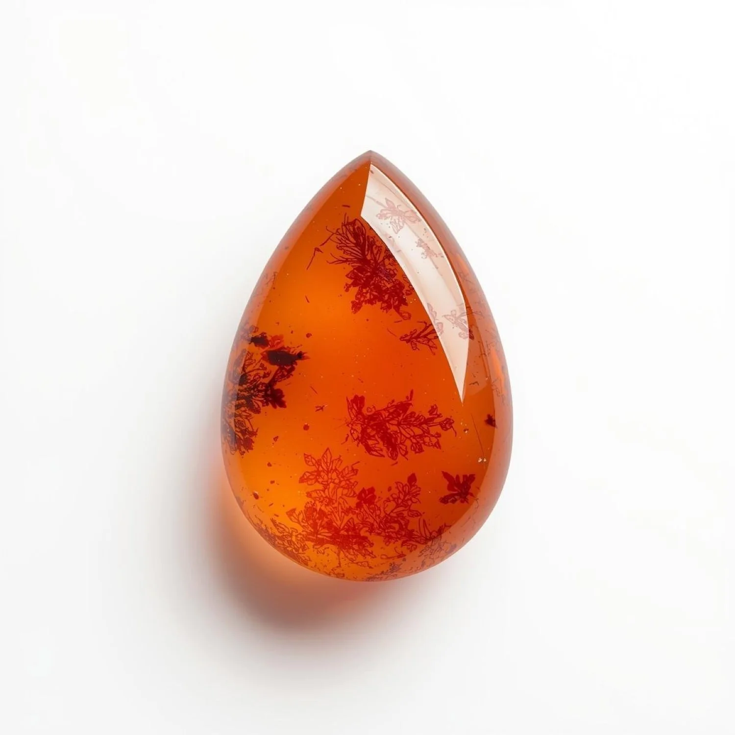 Carnelian 1PC Small 7x9 MM Pear Cabochon Red Shine semi Precious Precious Gemstone - Image 2