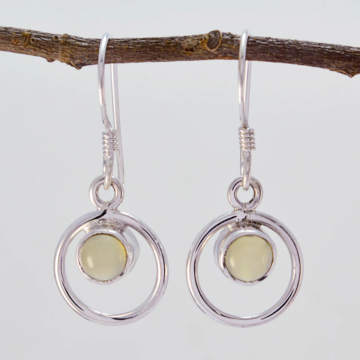 Chalcedony Italian Amelia multiple Dangle Blue 925 Sterling Silver Earring - Image 3