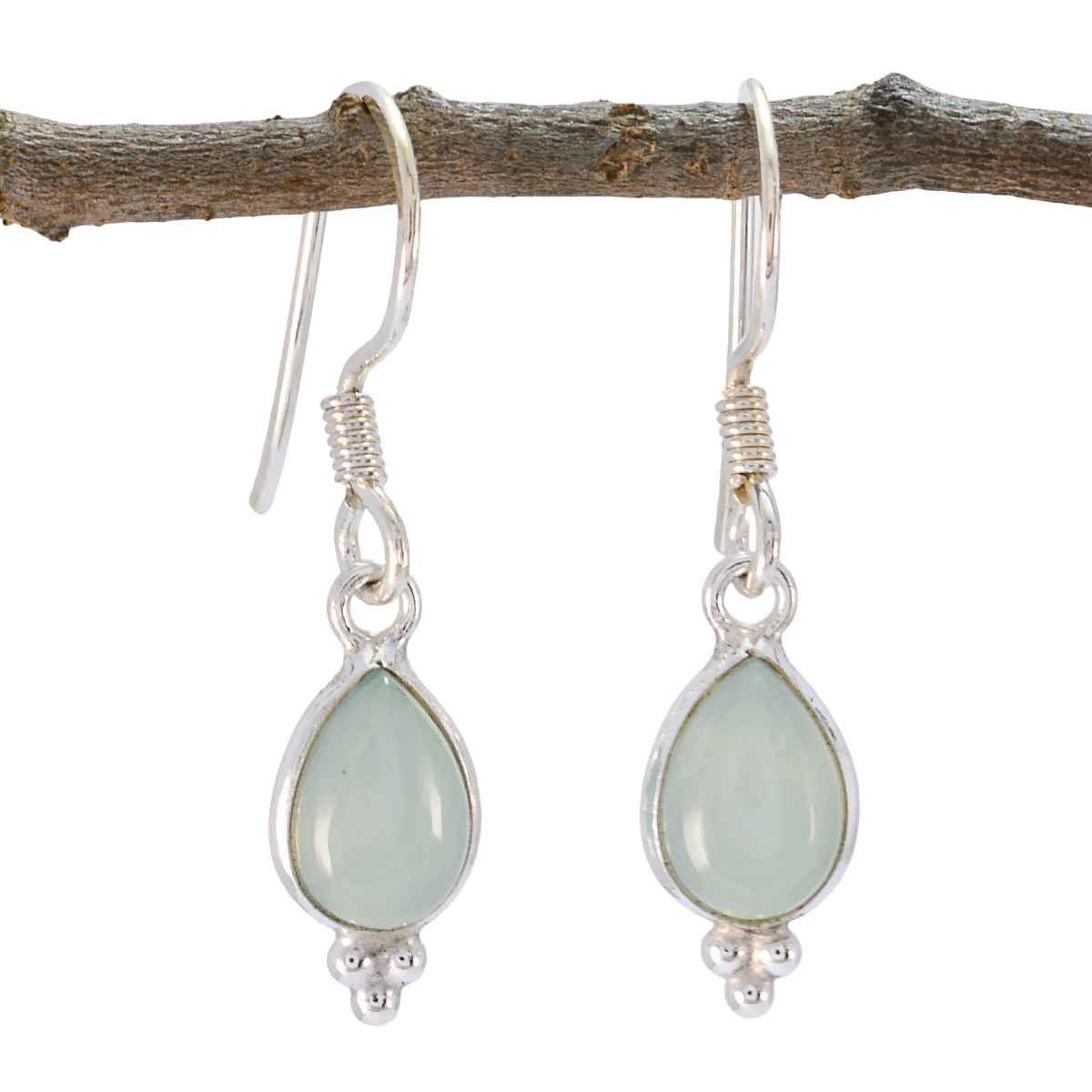 Chalcedony Korean Ivana multiple Dangle Blue 925 Sterling Silver Earring