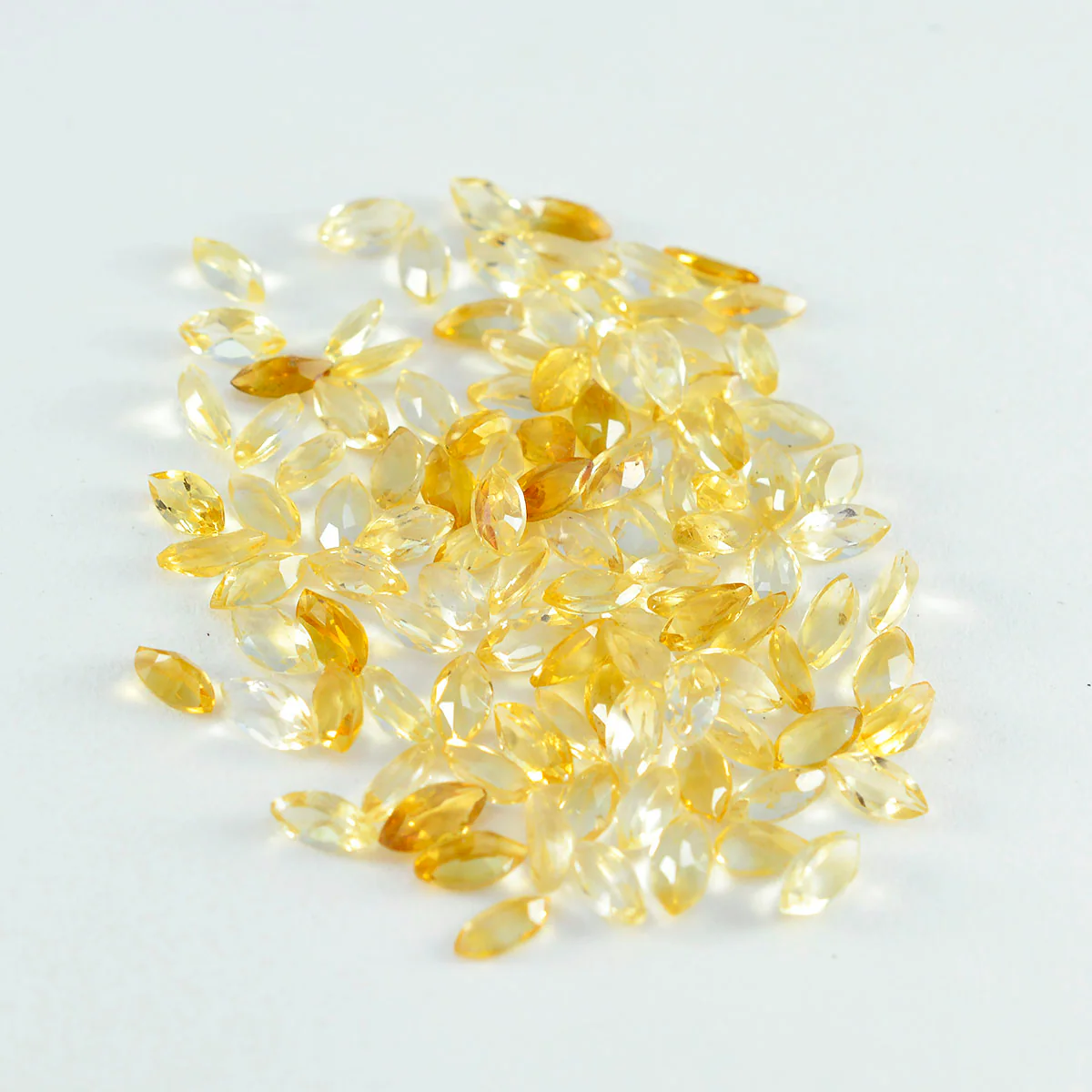 Citrine 10PC Tiny 2.5x5 MM Marquise Faceted Yellow Lustrous Semi Precious Gems