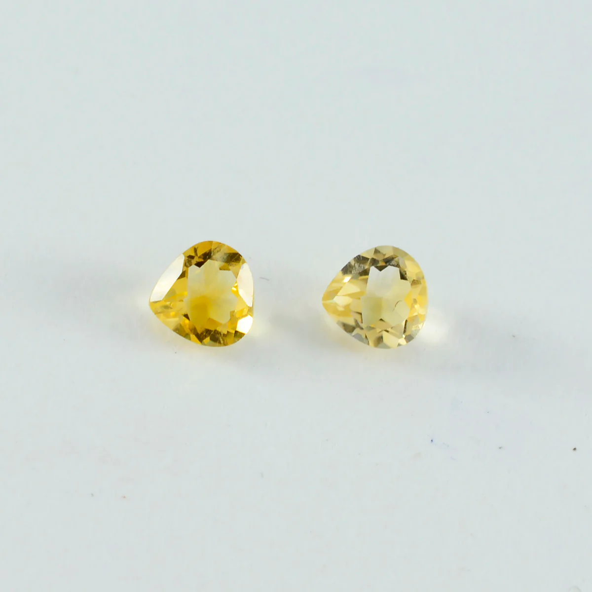 Citrine 10PC Tiny 4x4 MM Heart Faceted Yellow Brilliant Semi Precious Loose Gemstones - Image 3