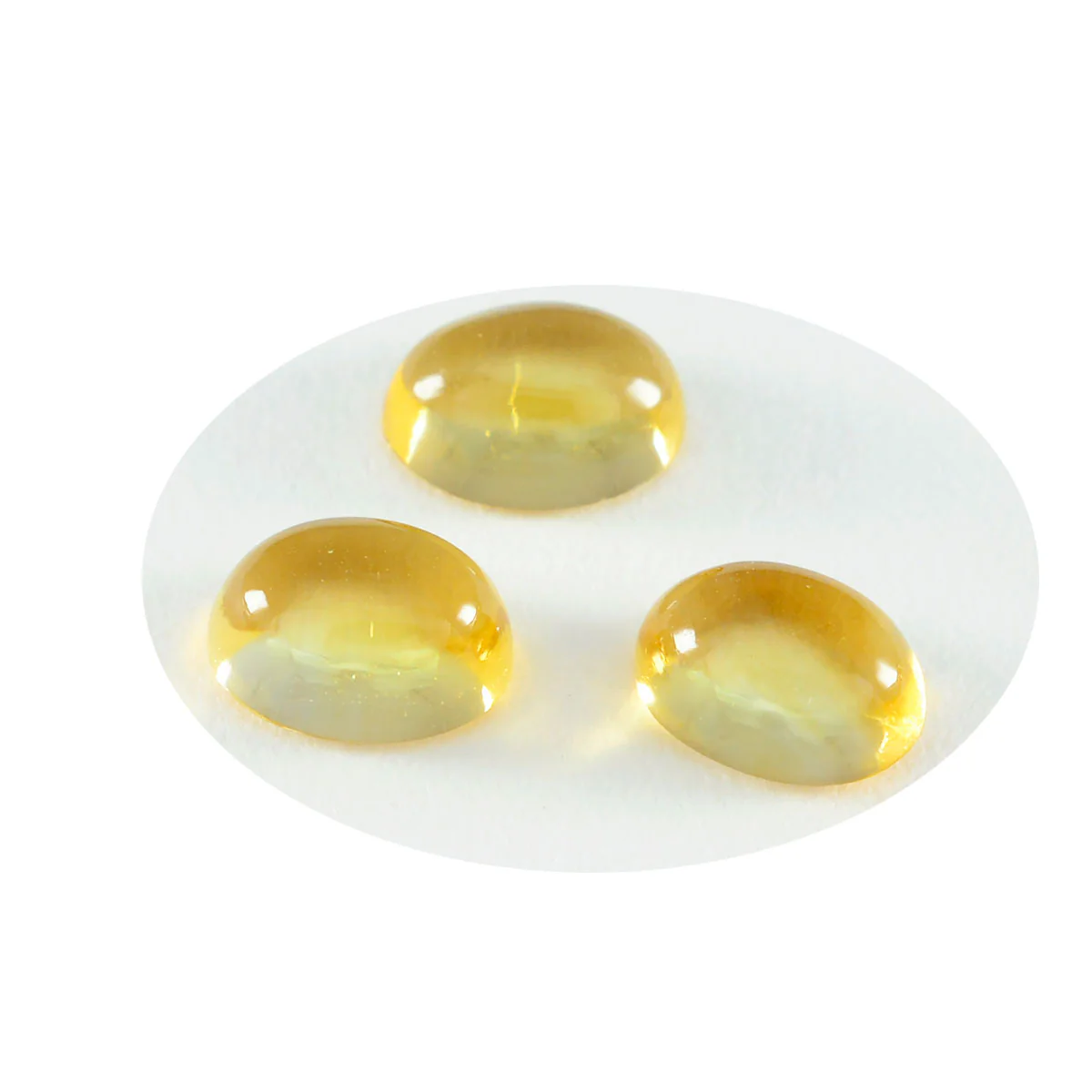 Citrine 10PC Tiny 4x6 MM Oval Cabochon Yellow Shine semi Precious Precious Gemstone - Image 3