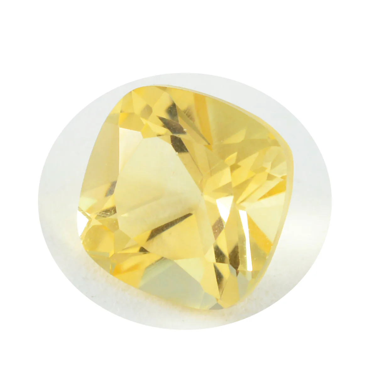 Citrine 1PC Chunky 13x13 MM Cushion Faceted Yellow Natural Semi Precious Gems - Image 2