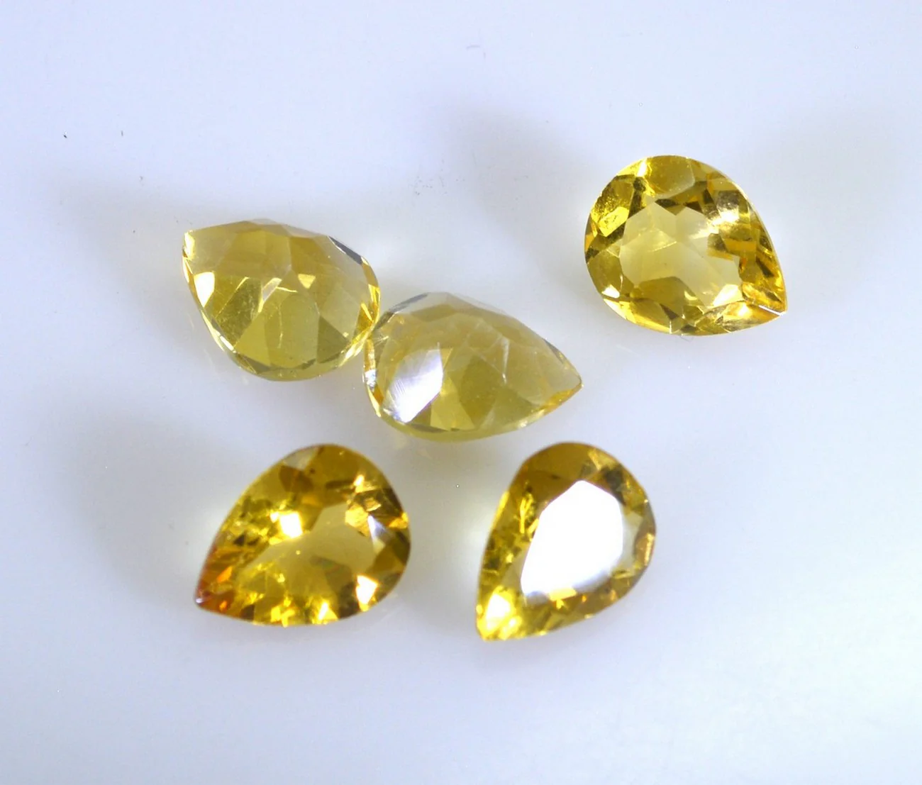 Citrine 1PC Chunky 13x18 MM Pear Faceted Yellow Splendid Semi Precious Loose Gemstone - Image 3