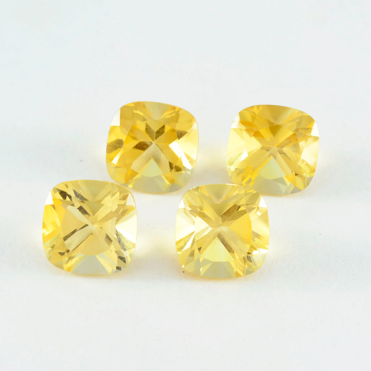 Citrine 1PC Chunky 14x14 MM Cushion Faceted Yellow Genuine Semi Precious Loose Gems - Image 2