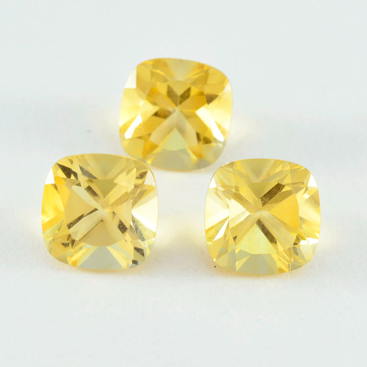 Citrine 1PC Chunky 16x16 MM Cushion Faceted Yellow Pure Semi Precious Loose Gemstones - Image 2