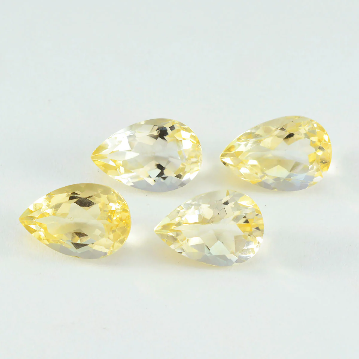Citrine 1PC Large 10x14 MM Pear Faceted Yellow Sparkling Semi Precious Gems - Image 2