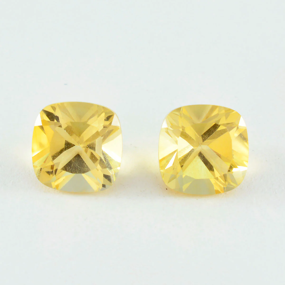 Citrine 1PC Large 11x11 MM Cushion Faceted Yellow Fine Semi Precious Loose Gemstone - Image 2