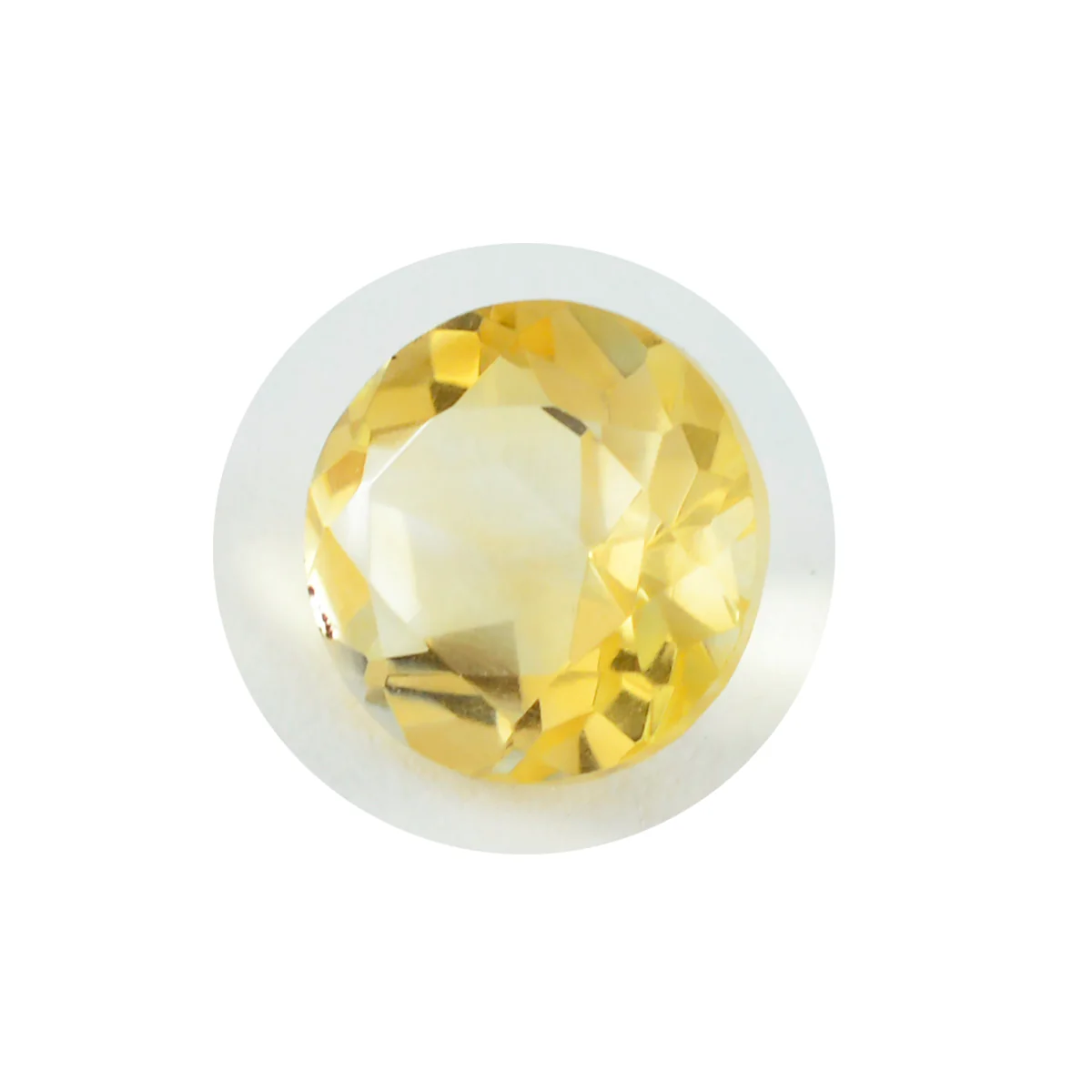 Citrine 1PC Large 12x12 MM Round Faceted Yellow High-Quality Semi Precious Loose Gemstones - Image 3