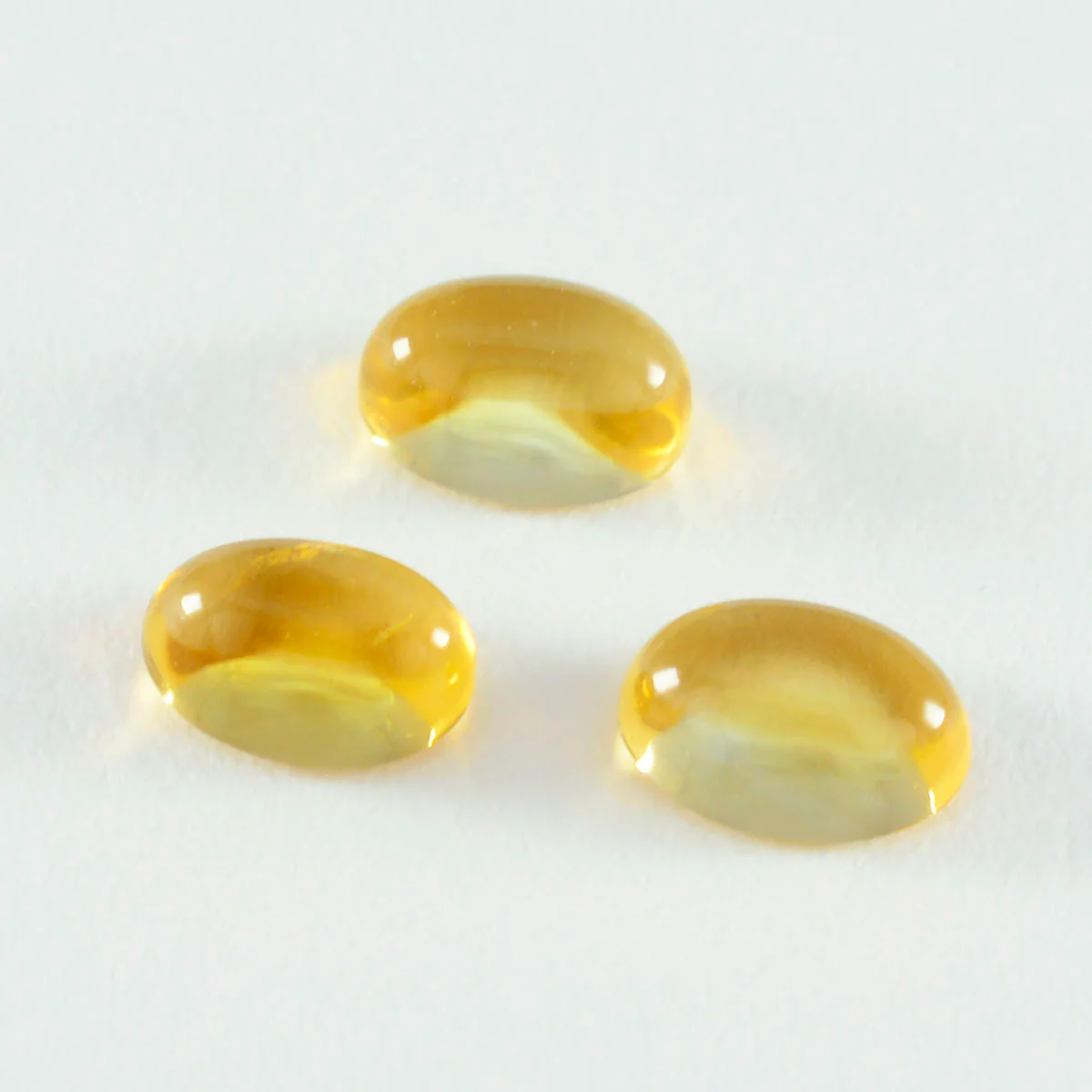 Citrine 1PC Large 8x12 MM Oval Cabochon Yellow Brilliant semi Precious Loose Gems - Image 2