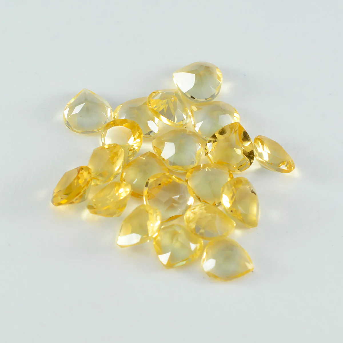 Citrine 1PC Medium 9x9 MM Heart Faceted Yellow Lustrous Semi Precious Gems - Image 4