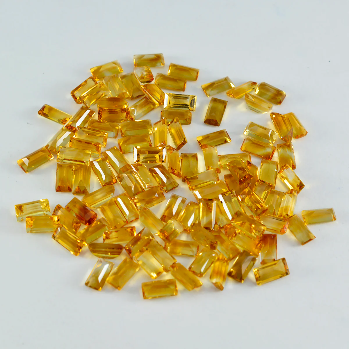 Citrine 1PC Small 5x10 MM Baguette Faceted Yellow Brilliant Semi Precious Loose Gems - Image 2