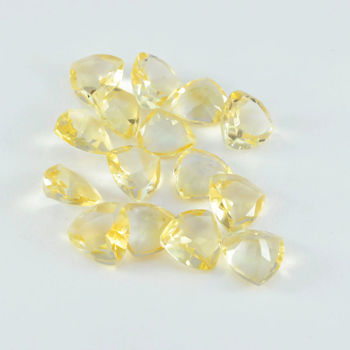 Citrine 1PC Small 7x7 MM Triangle Faceted Yellow Splendid Semi Precious Loose Gemstone