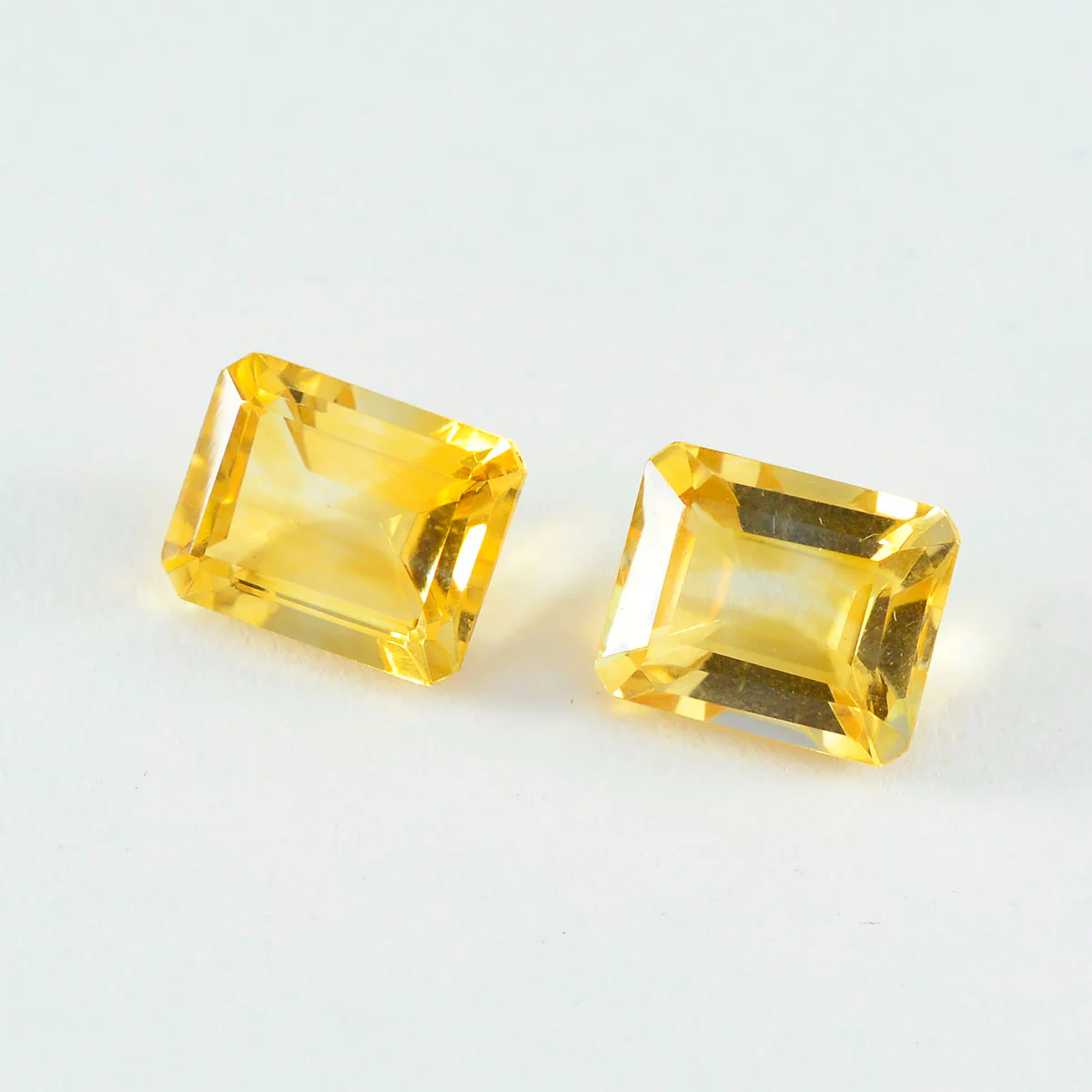 Citrine 1PC Tiny 4x6 MM Emerald Faceted Yellow Sparkling Semi Precious Gems - Image 2