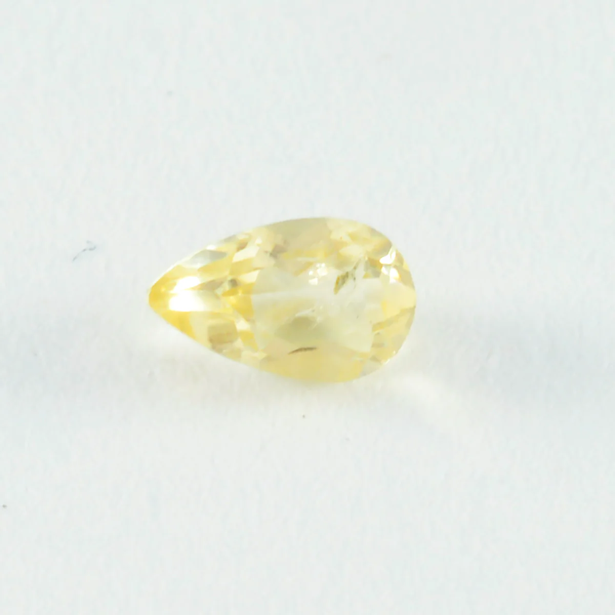 Citrine 1PC Tiny 4x6 MM Pear Faceted Yellow Lustrous Semi Precious Loose Gemstone