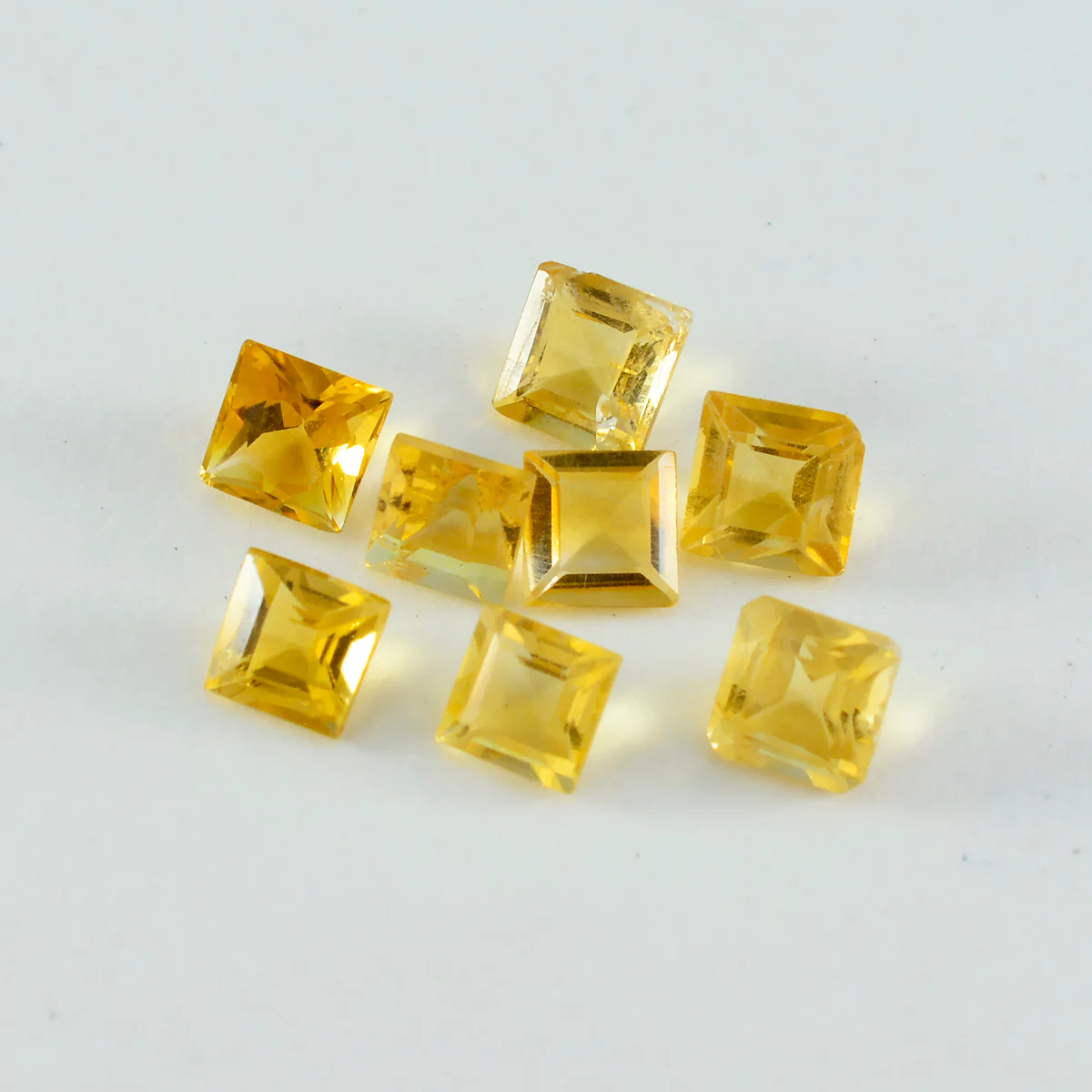 Citrine 1PC Tiny 6x6 MM Square Faceted Yellow Polished Semi Precious Loose Gems - Image 4