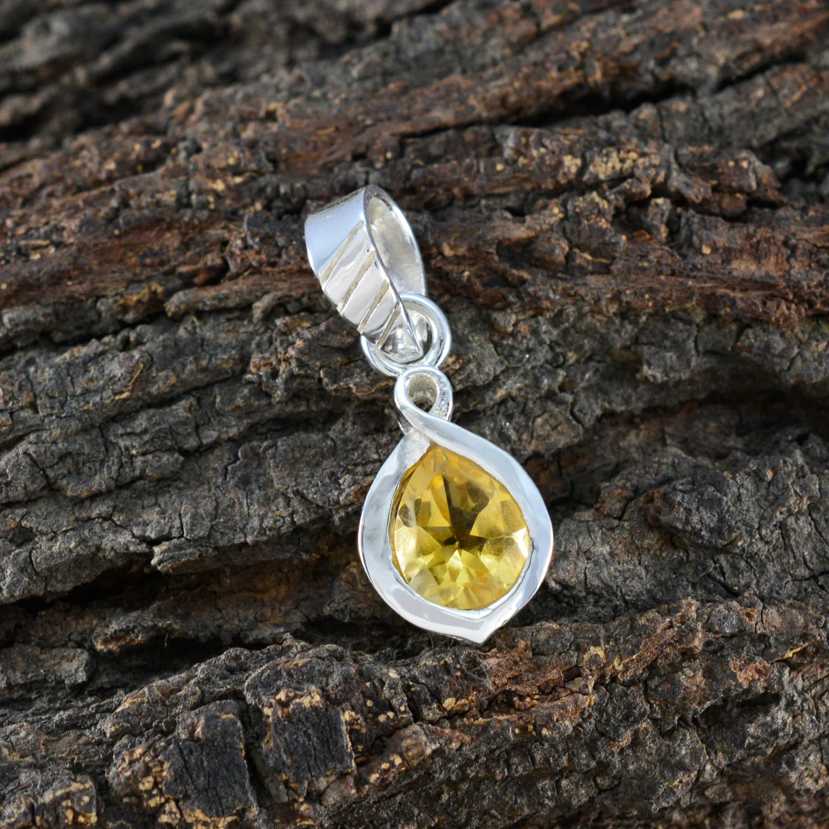 Citrine Delicate German 925 Silver Solitaire Abigail Fairytale Yellow Pendant Jewelry - Image 3