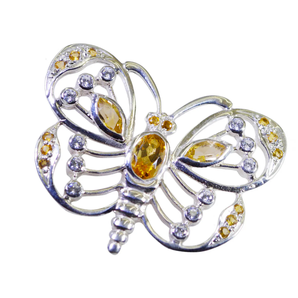 Citrine Featherlight Indian Silver multiple Zara Trendy Yellow Pendant Jewelry - Image 3
