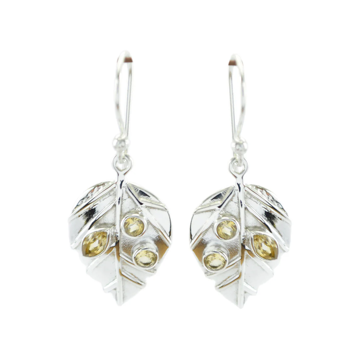 Citrine Italian Ella multiple Dangle Yellow 925 Silver Earring