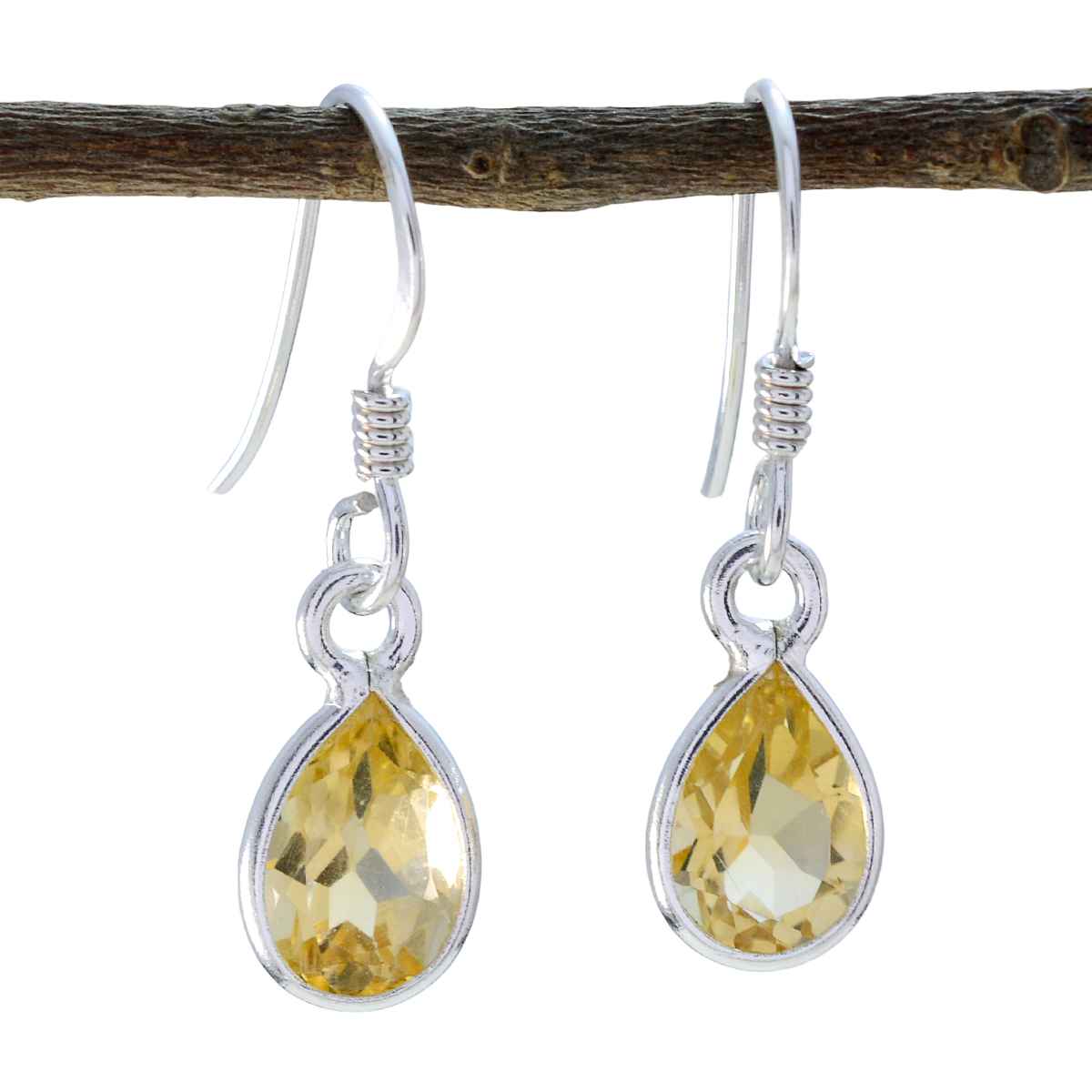 Citrine Japanese Hannah multiple Dangle Yellow 925 Silver Earring