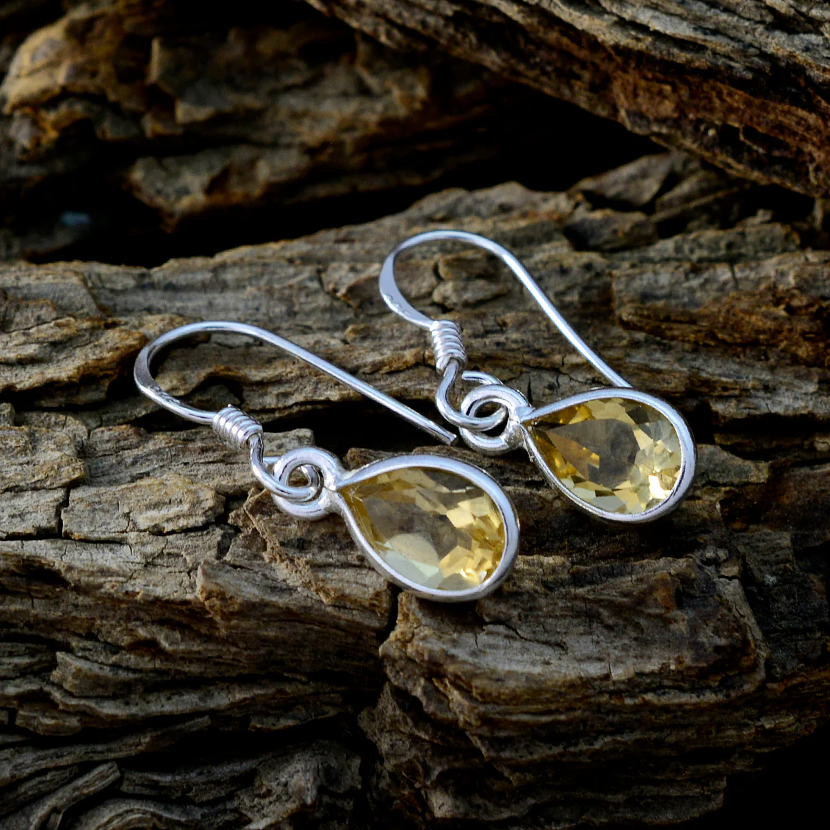 Citrine Japanese Hannah multiple Dangle Yellow 925 Silver Earring - Image 3