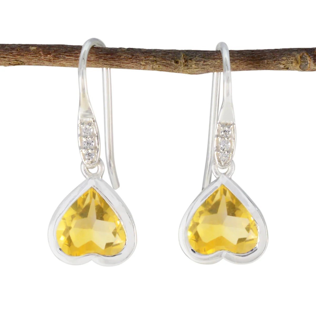 Citrine Latin American Ayaka multiple Dangle Yellow 925 Sterling Silver Earring