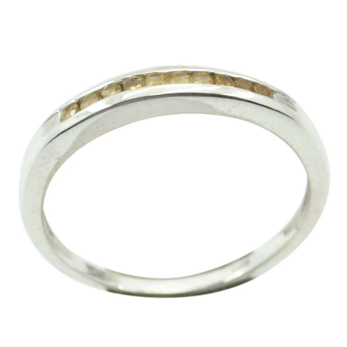 Citrine multiple Turkish Sterling Silver Yellow Gemstone Delicate Feminine Band Jewellery - Image 3