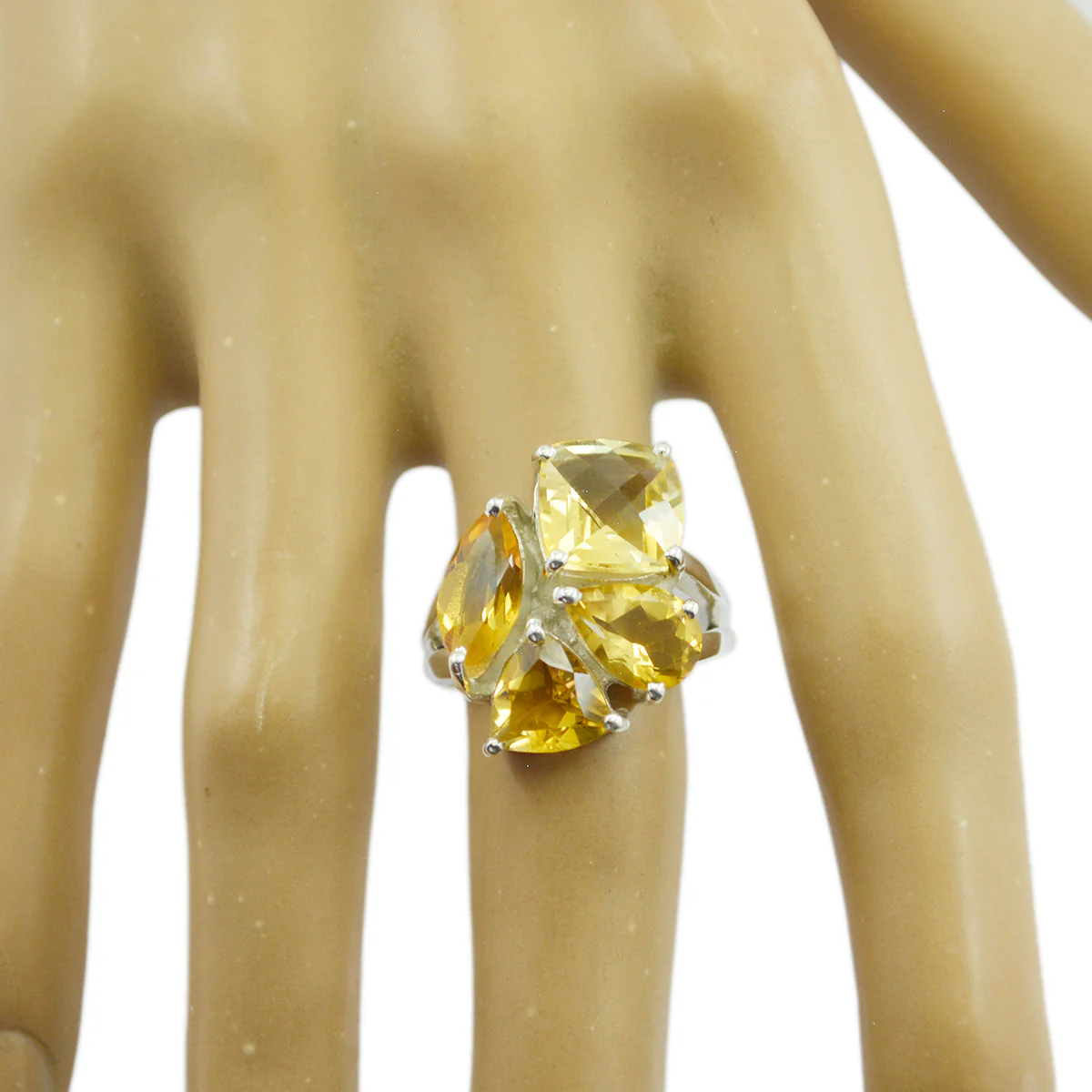 Citrine quarter Russian 925 Sterling Silver Yellow Gemstone Versatile Armor Ring Jewellery - Image 2