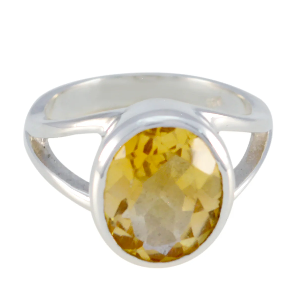 Citrine Solitaire Egyptian Silver Yellow Gems Slim Artisan Ring Jewellery - Image 2