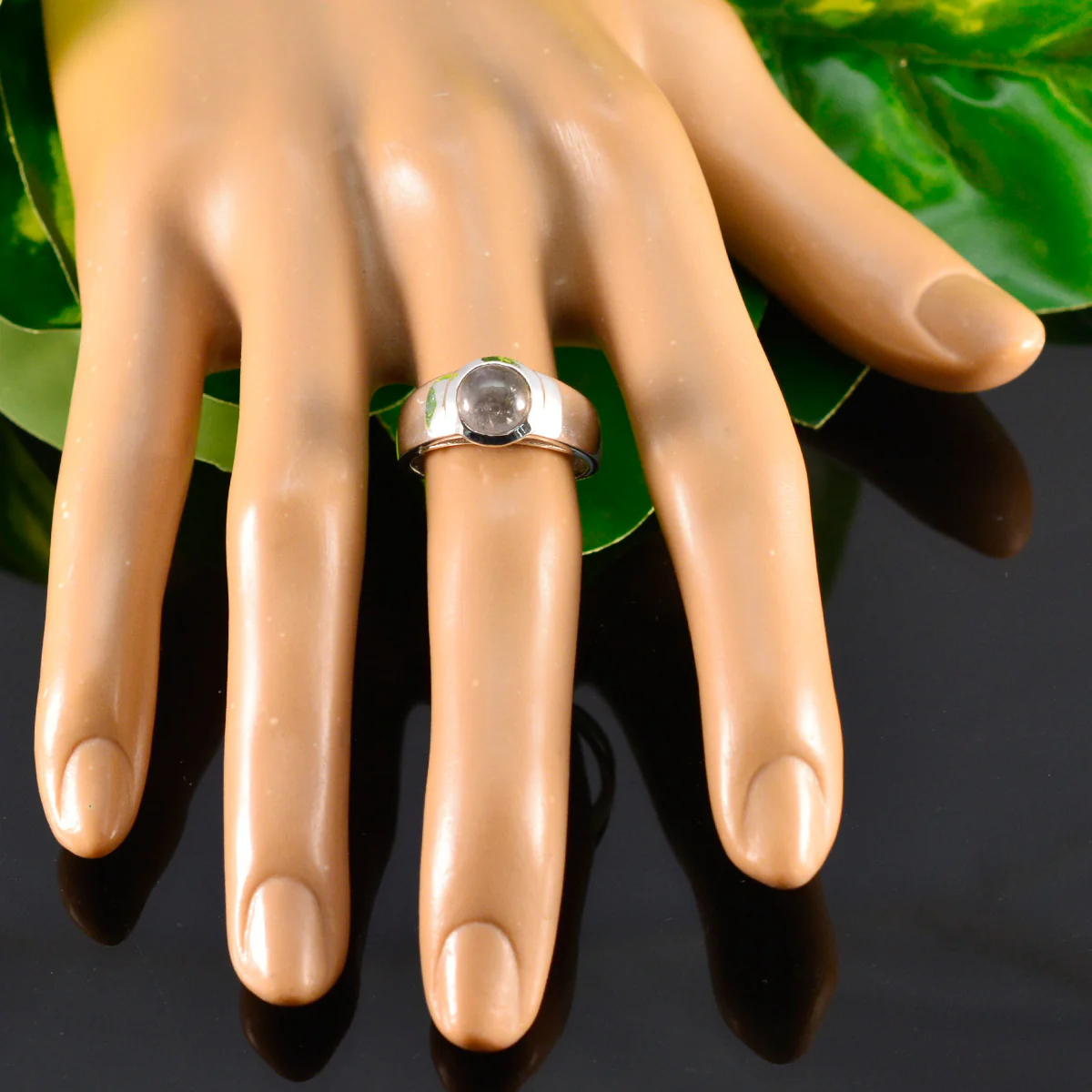 Citrine Solitaire French 925 Silver Yellow Gems Slim Graceful Ring Jewellery - Image 6
