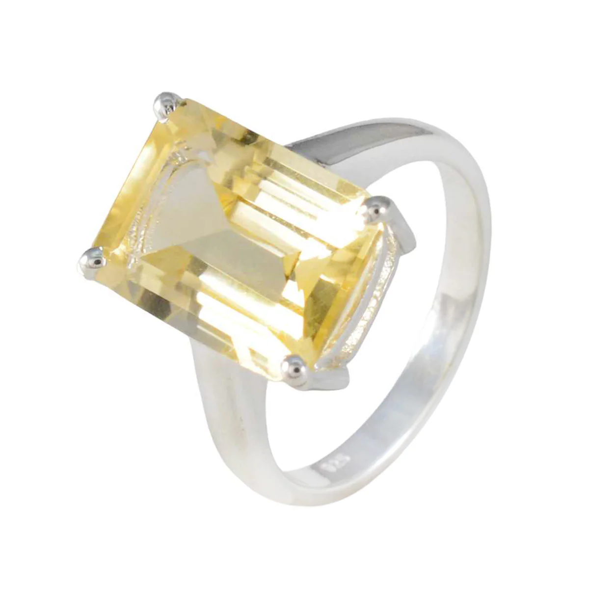 Citrine Solitaire Indian Silver Yellow Gemstones Minimal Artisan Ring Jewelry - Image 2