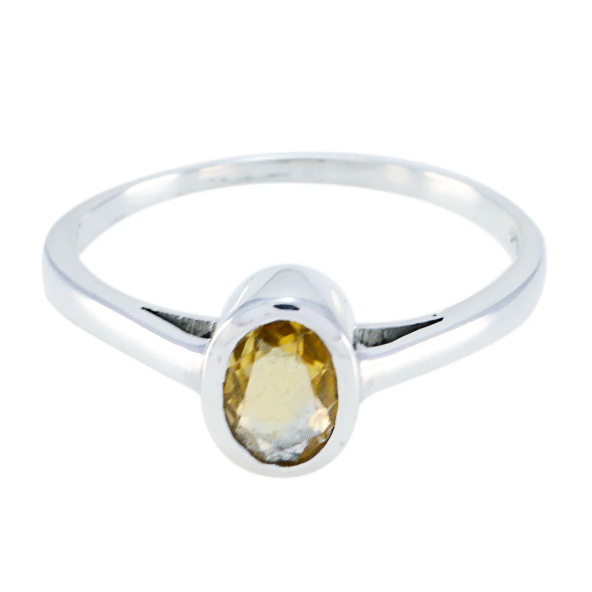 Citrine Solitaire Turkish Silver Yellow Gemstones Delicate Graceful Ring Jewellery - Image 3