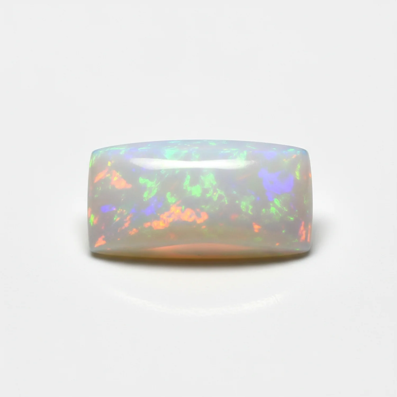 Created Opal 10PC Tiny 4x8 MM Baguette Cabochon White Superior semi Precious Loose Gemstone