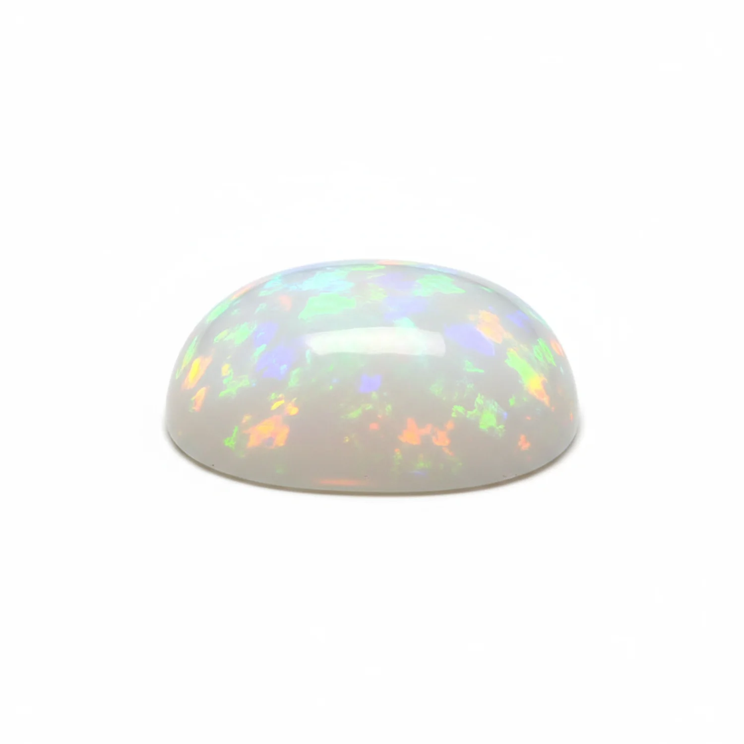 Created Opal 1PC Large 10x12 MM Oval Cabochon White Splendid semi Precious Gems - Image 2