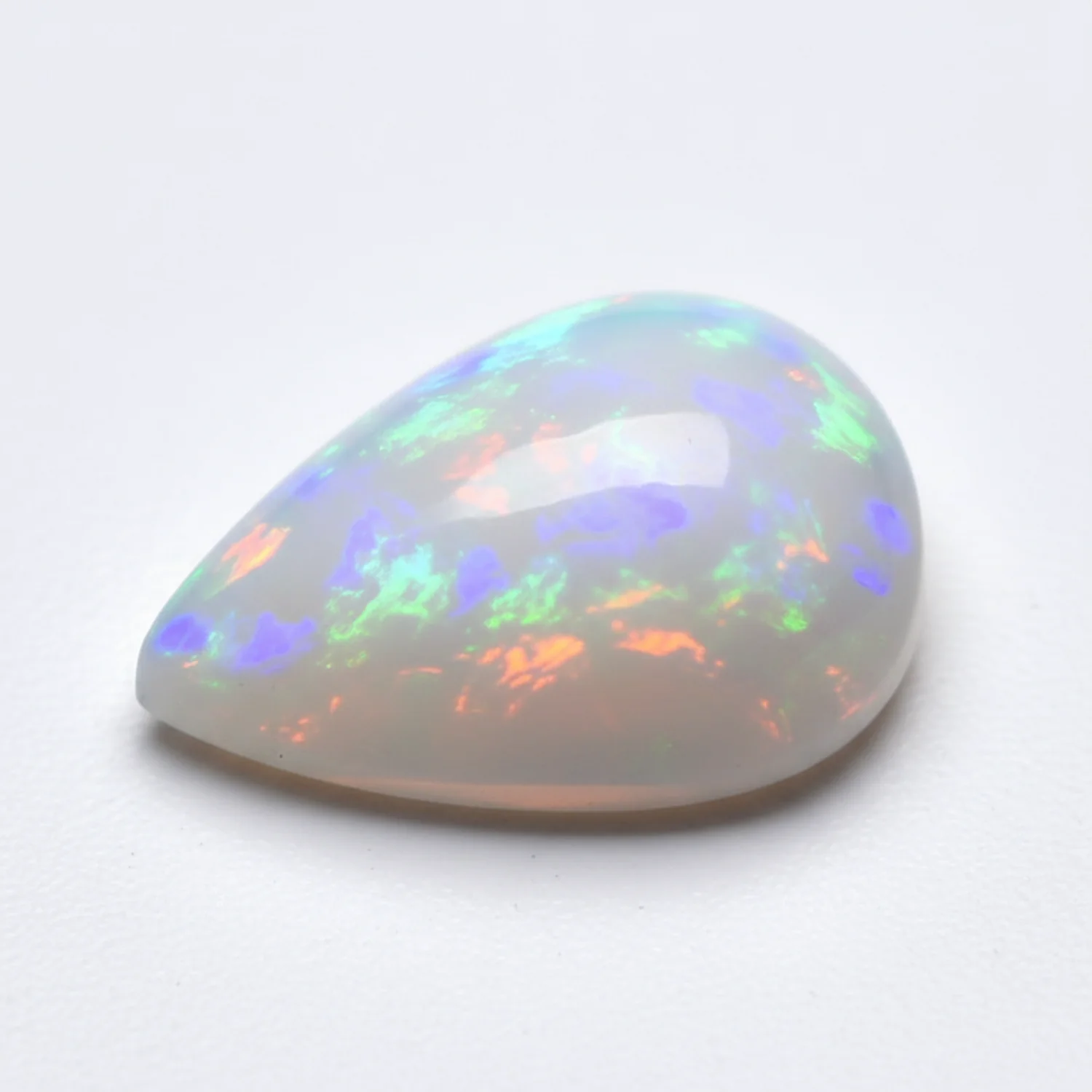 Created Opal 1PC Medium 7x10 MM Pear Cabochon White Luster semi Precious Loose Gems - Image 2