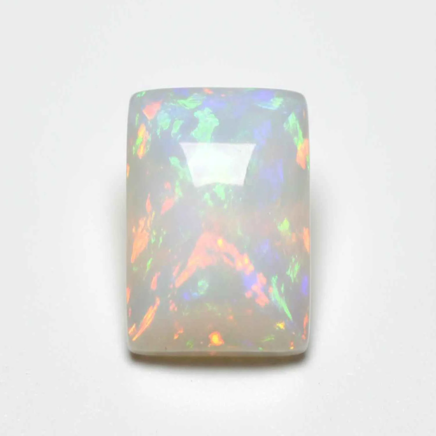 Created Opal 1PC Small 6x9 MM Emerald Cabochon White Shine semi Precious Loose Gemstones - Image 2
