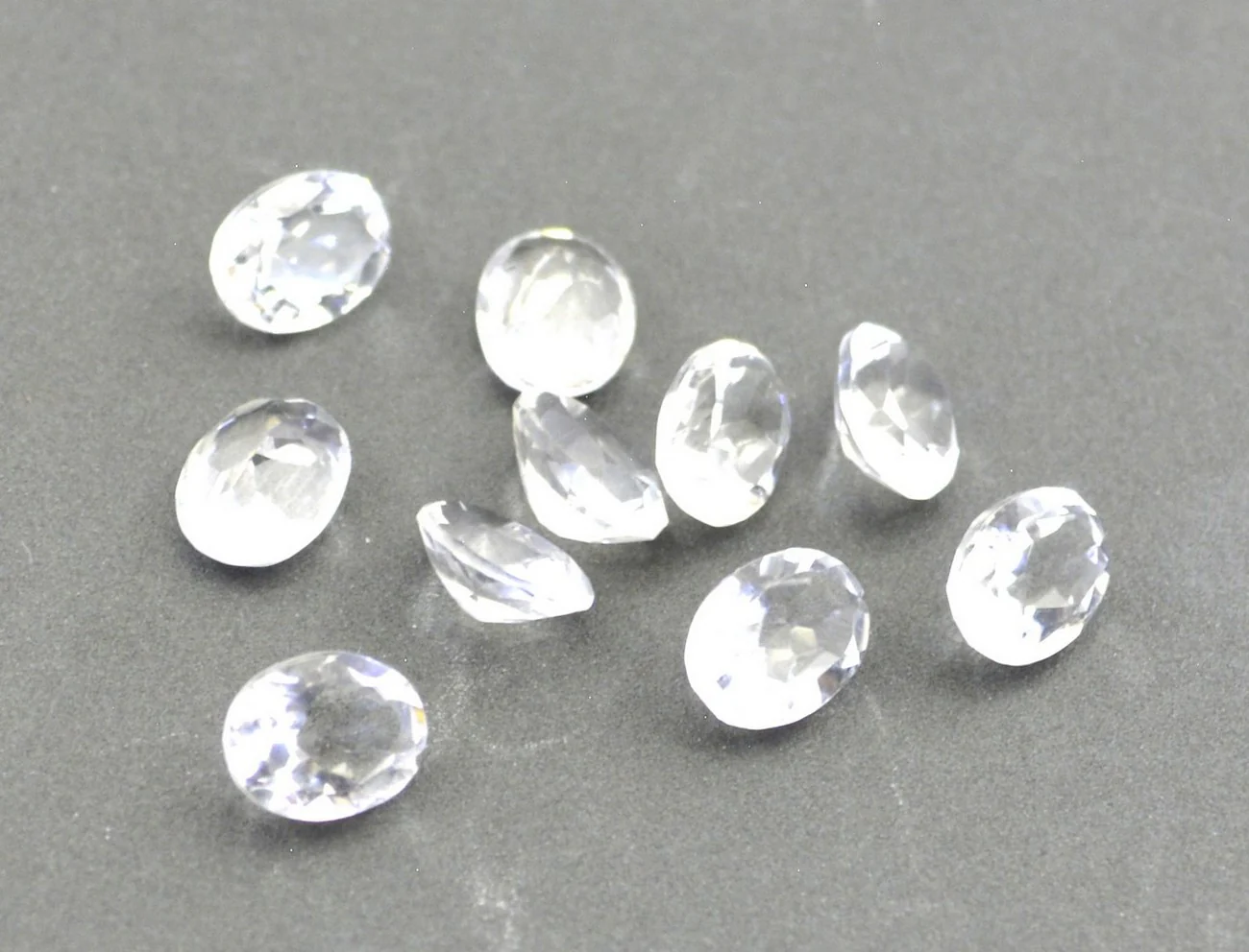 Crystal Quartz 10PC Tiny 3x5 MM Oval Faceted White Natural Semi Precious Loose Gemstone - Image 3