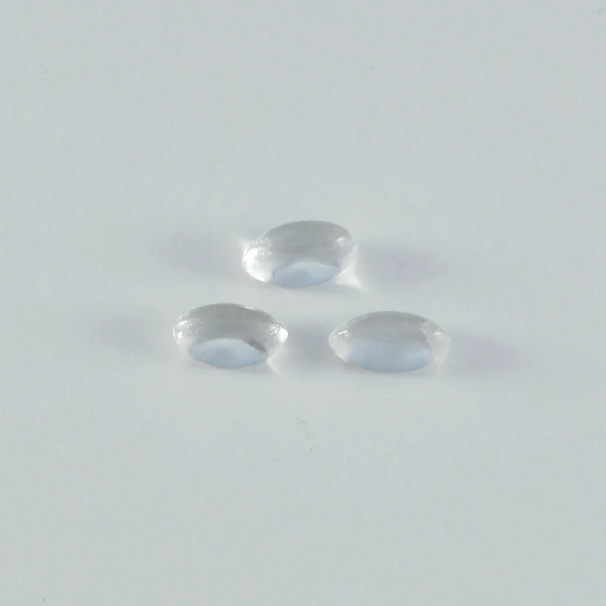 Crystal Quartz 10PC Tiny 4x8 MM Marquise Cabochon White Lustrous semi Precious Semi Precious Gemstone - Image 2