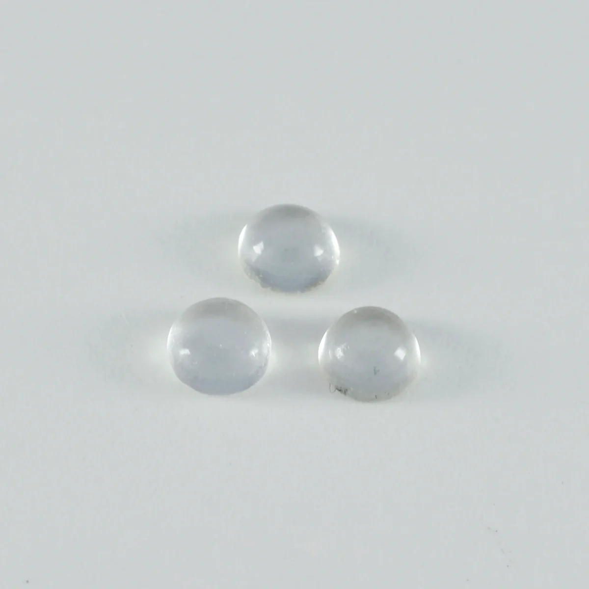 Crystal Quartz 10PC Tiny 5x5 MM Round Cabochon White Polished semi Precious Loose Gems - Image 3