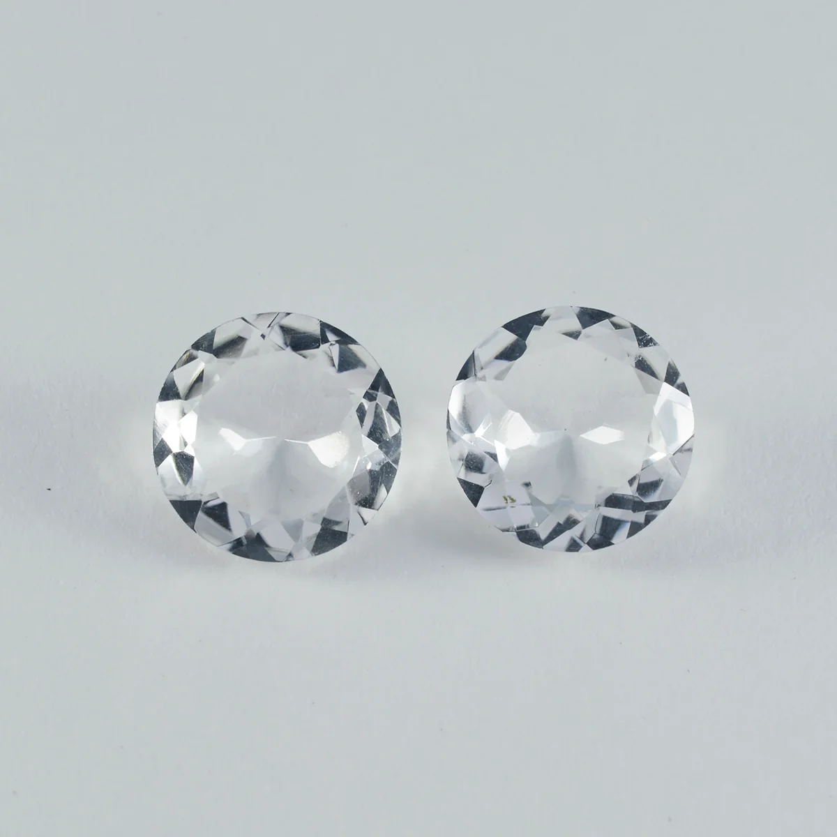 Crystal Quartz 10PC Tiny 5x5 MM Round Faceted White Sparkling Semi Precious Loose Gemstone - Image 3