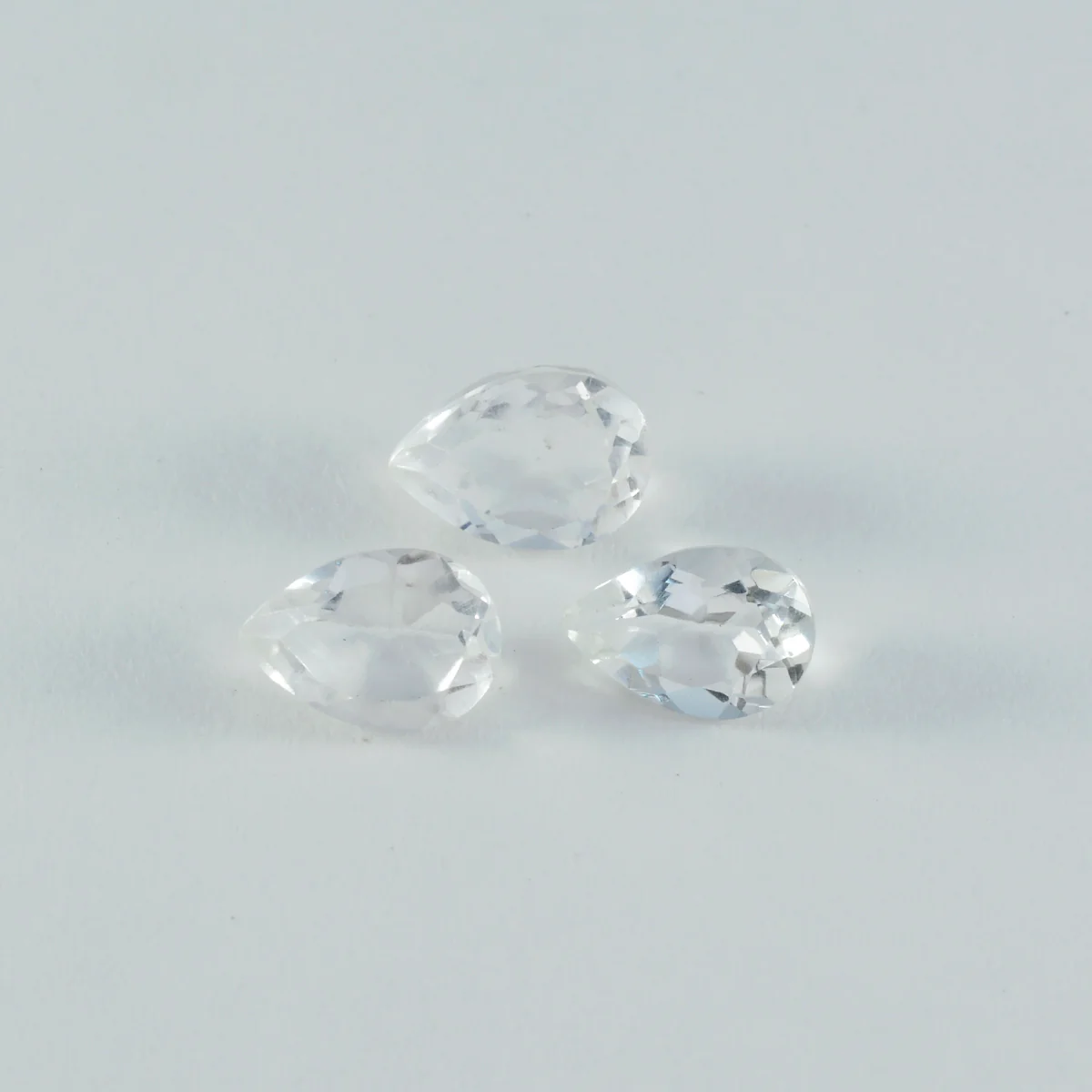 Crystal Quartz 1PC Chunky 12x16 MM Pear Faceted White Splendid Semi Precious Gems - Image 2